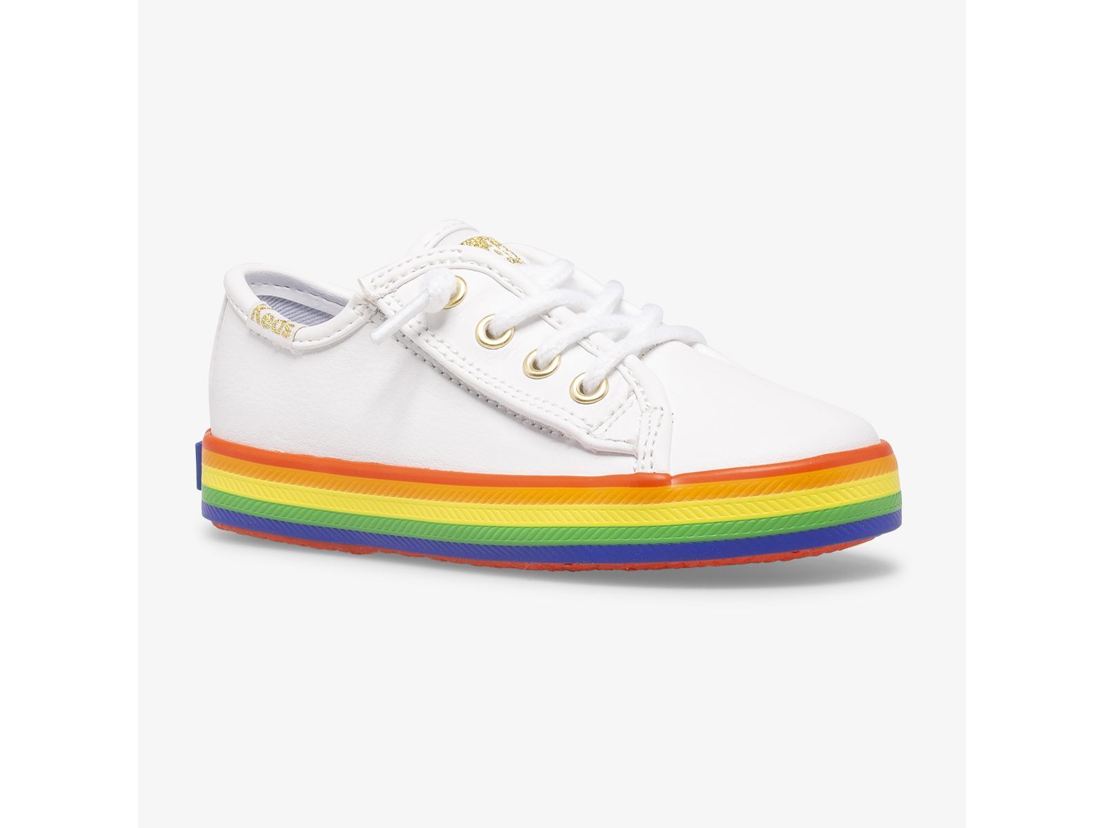 Keds Kickstart Läder Jr Rainbow Vita Olika Färger | 9361KHRUF