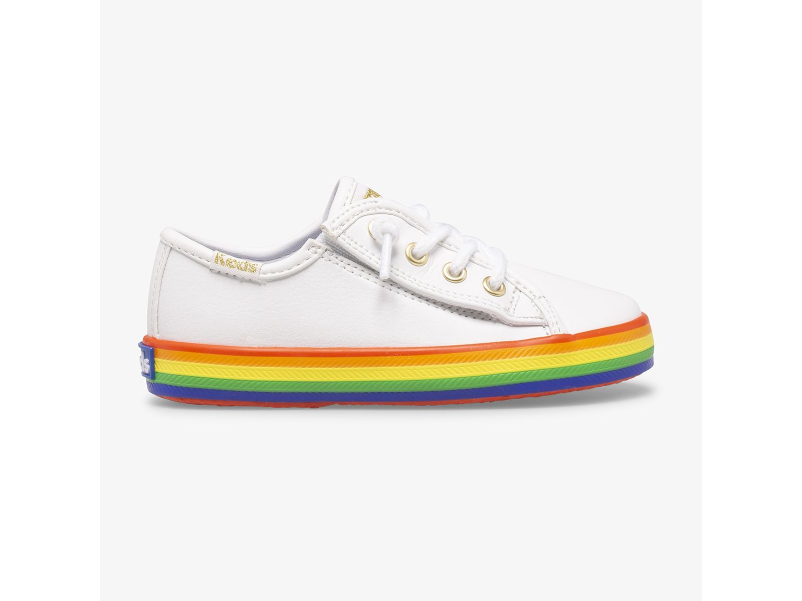 Keds Kickstart Läder Jr Rainbow Vita Olika Färger | 9361KHRUF