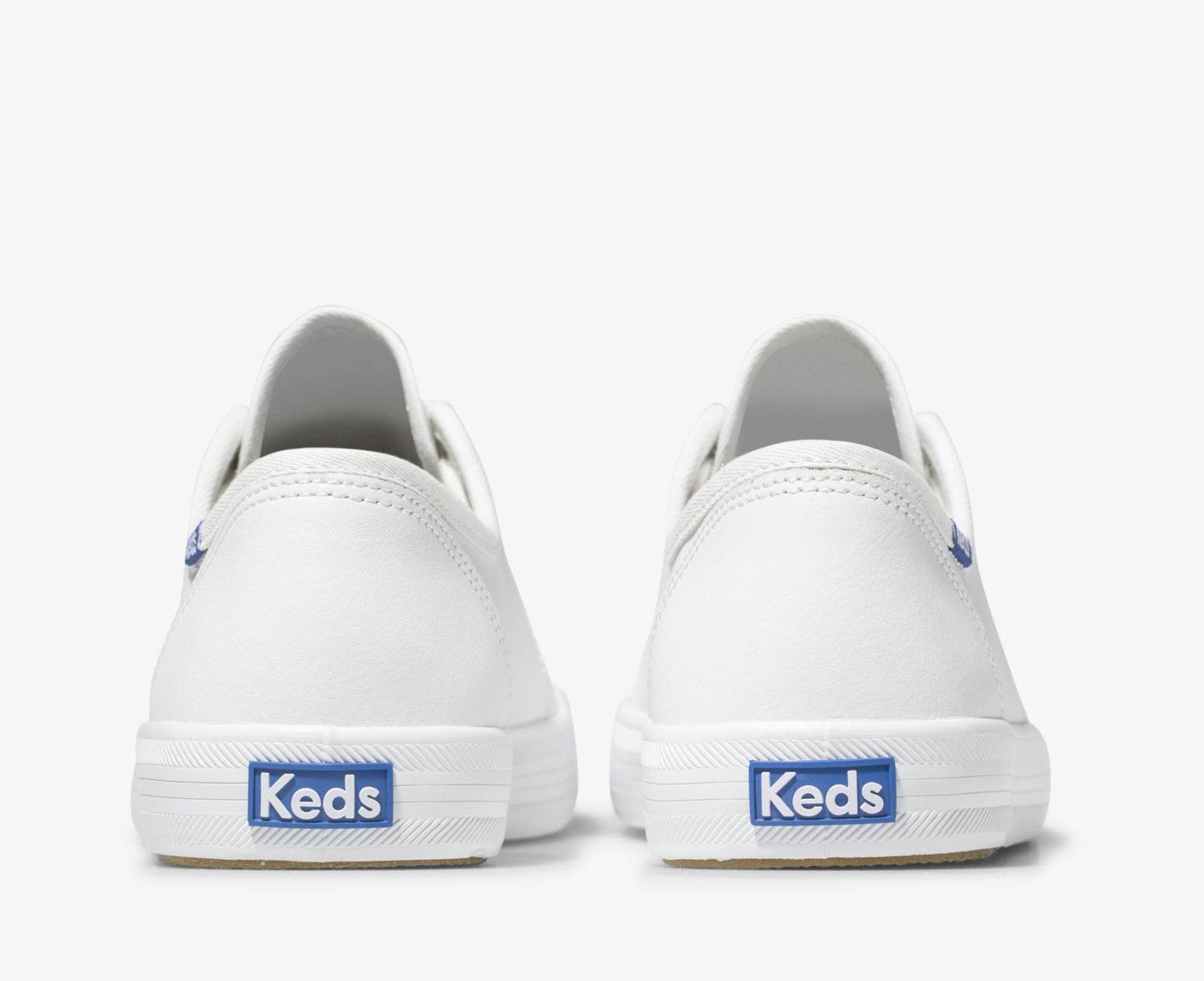 Keds Kickstart Läder Vita Blå | 7208HUAFP