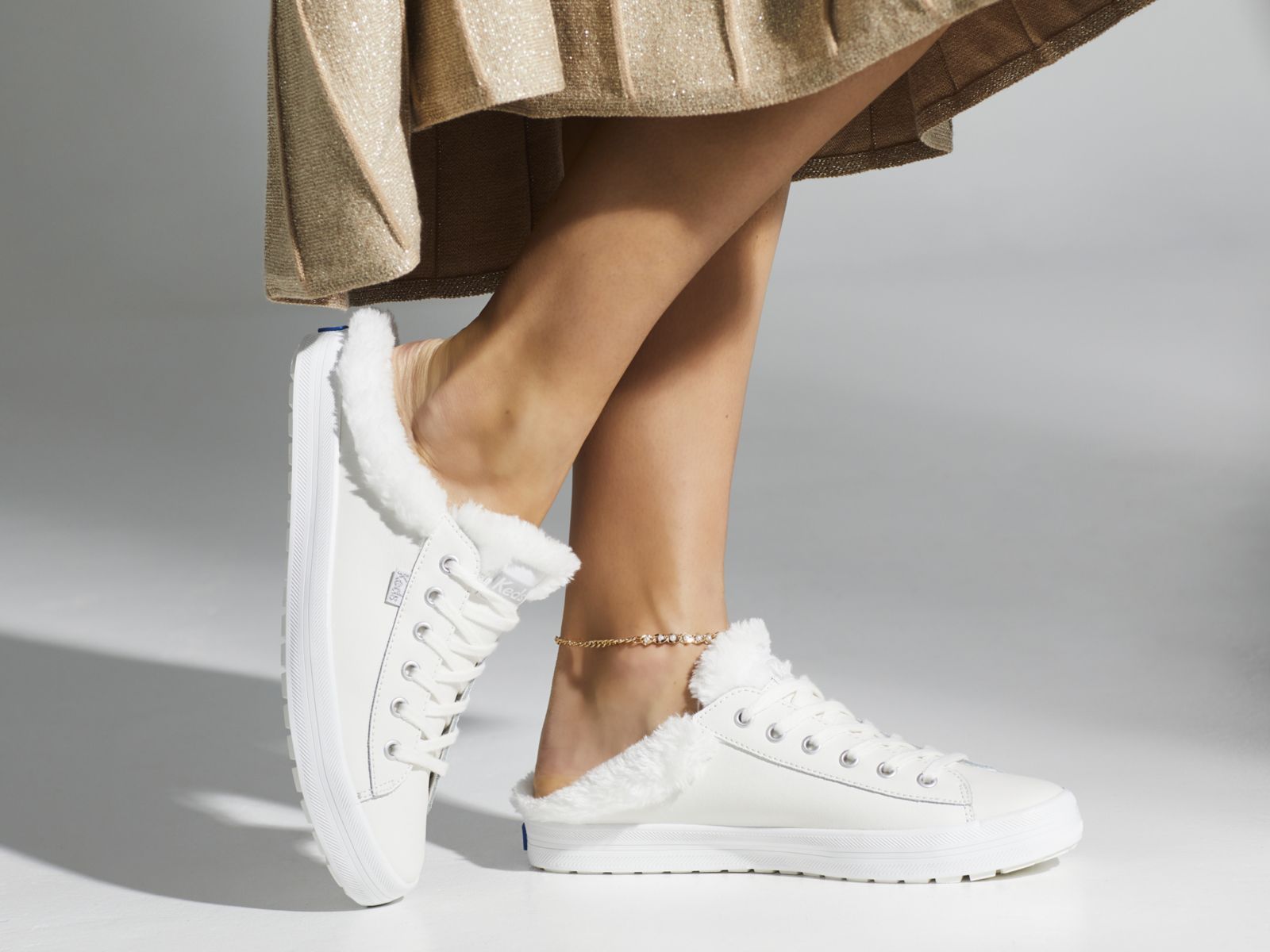 Keds Kickstart Trx Mule Läder Vita | 3608EAFQY