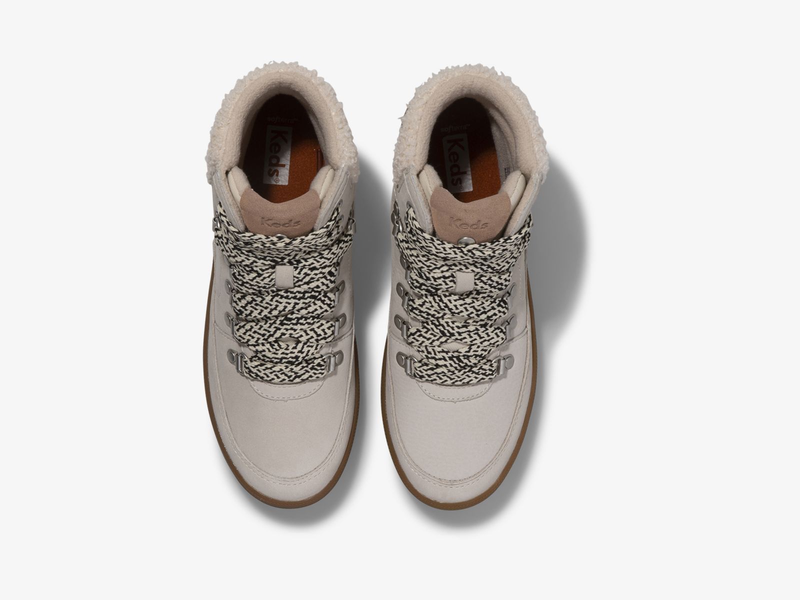 Keds Midland Boot Luxe Läder W/ Faux Shearling And Thinsulate Grädde | 6237NBLQX