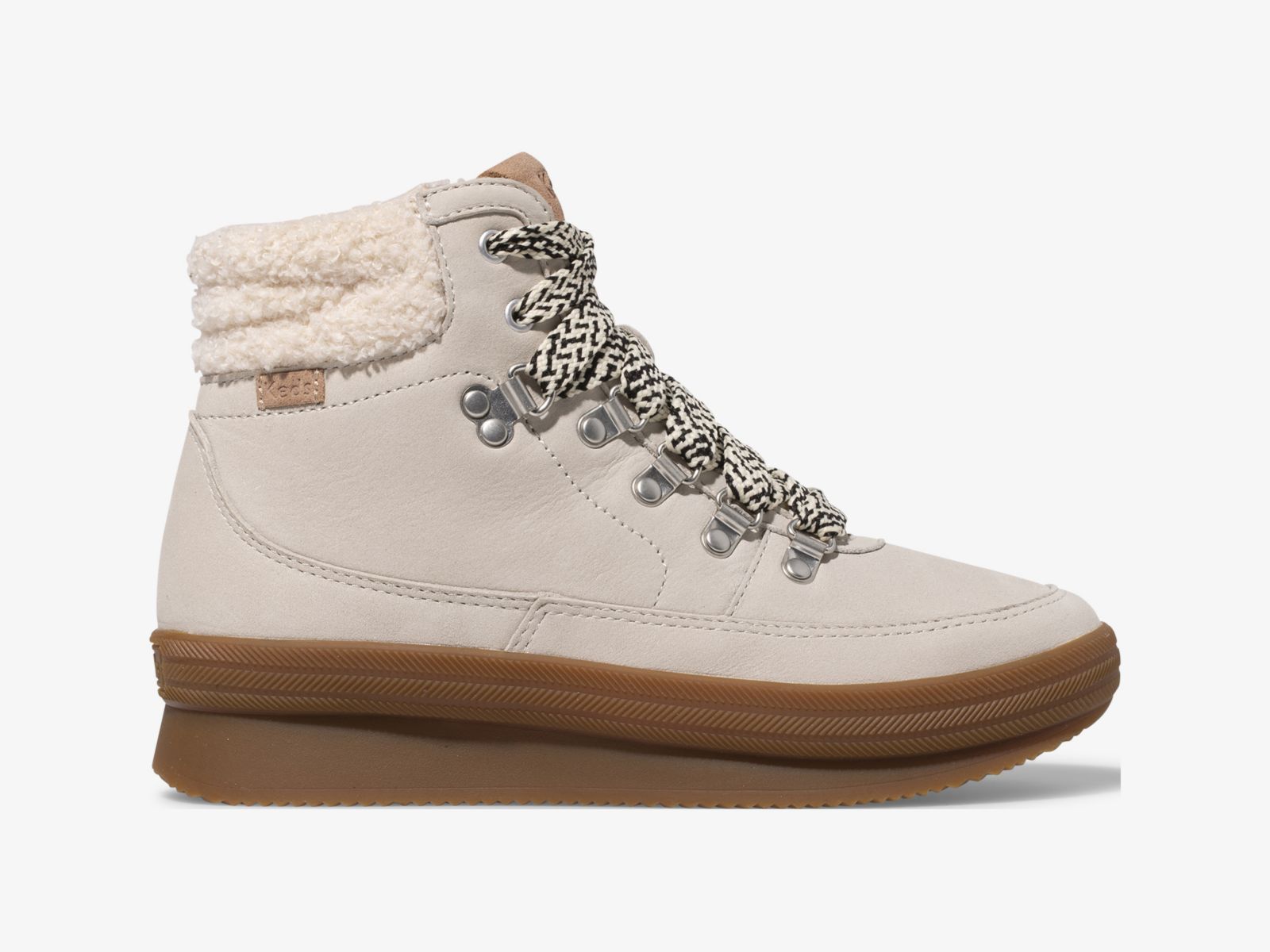 Keds Midland Boot Luxe Läder W/ Faux Shearling And Thinsulate Grädde | 6237NBLQX