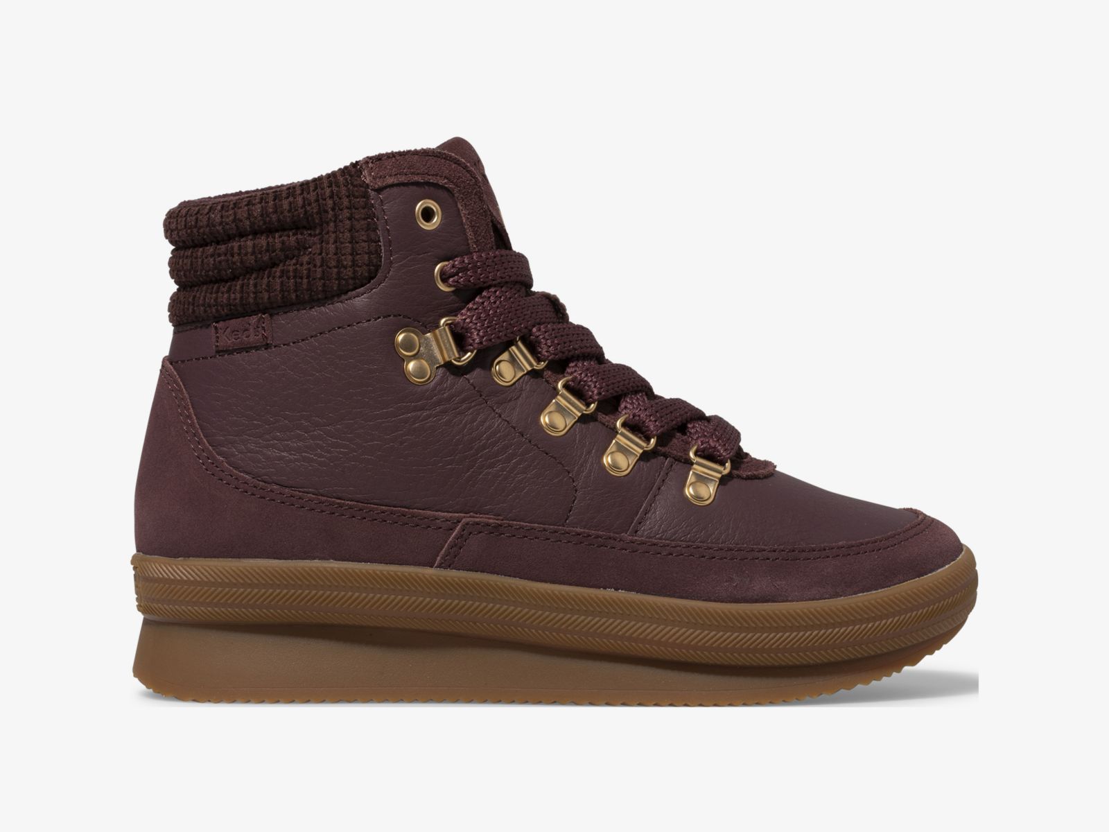 Keds Midland Boot Luxe Läder W/ Thinsulate Vinröda | 0439CBXLV