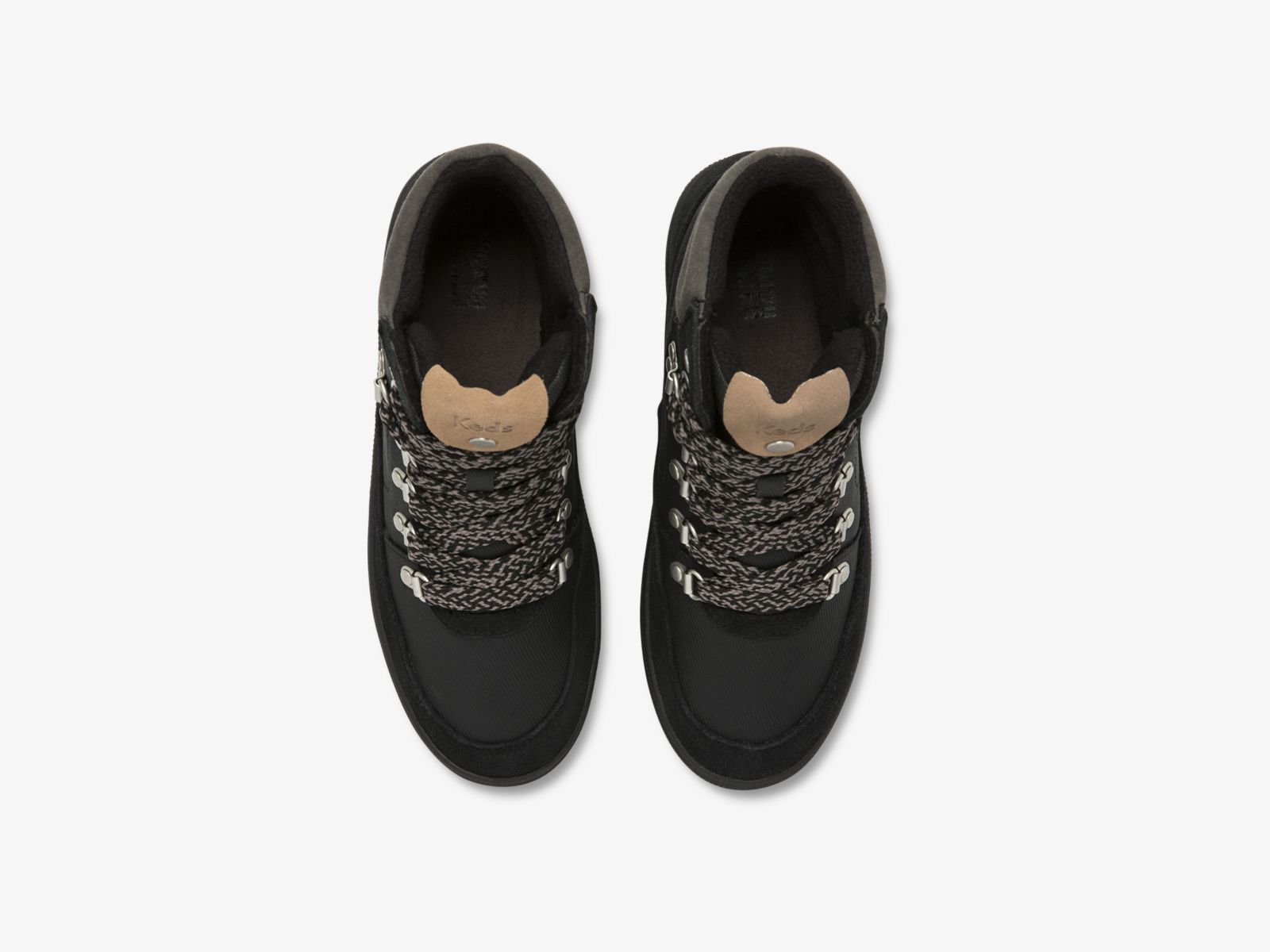 Keds Midland Boot Mocka & Splash Twill W/ Thinsulate Svarta | 1670CFQKE