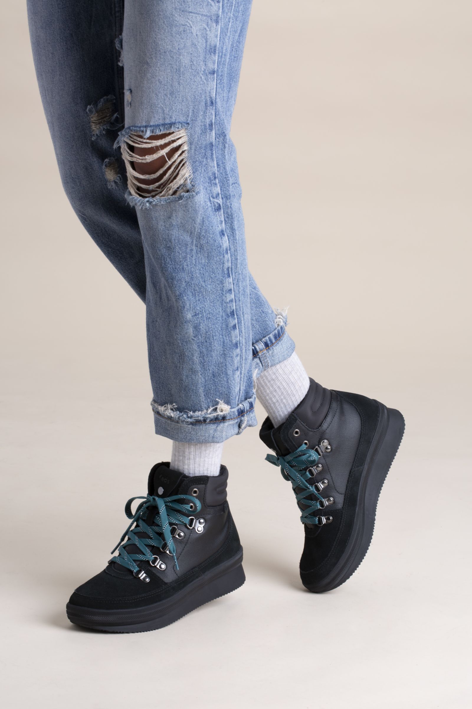 Keds Midland Vatten-resistant Boot Svarta | 3806ZIPAG