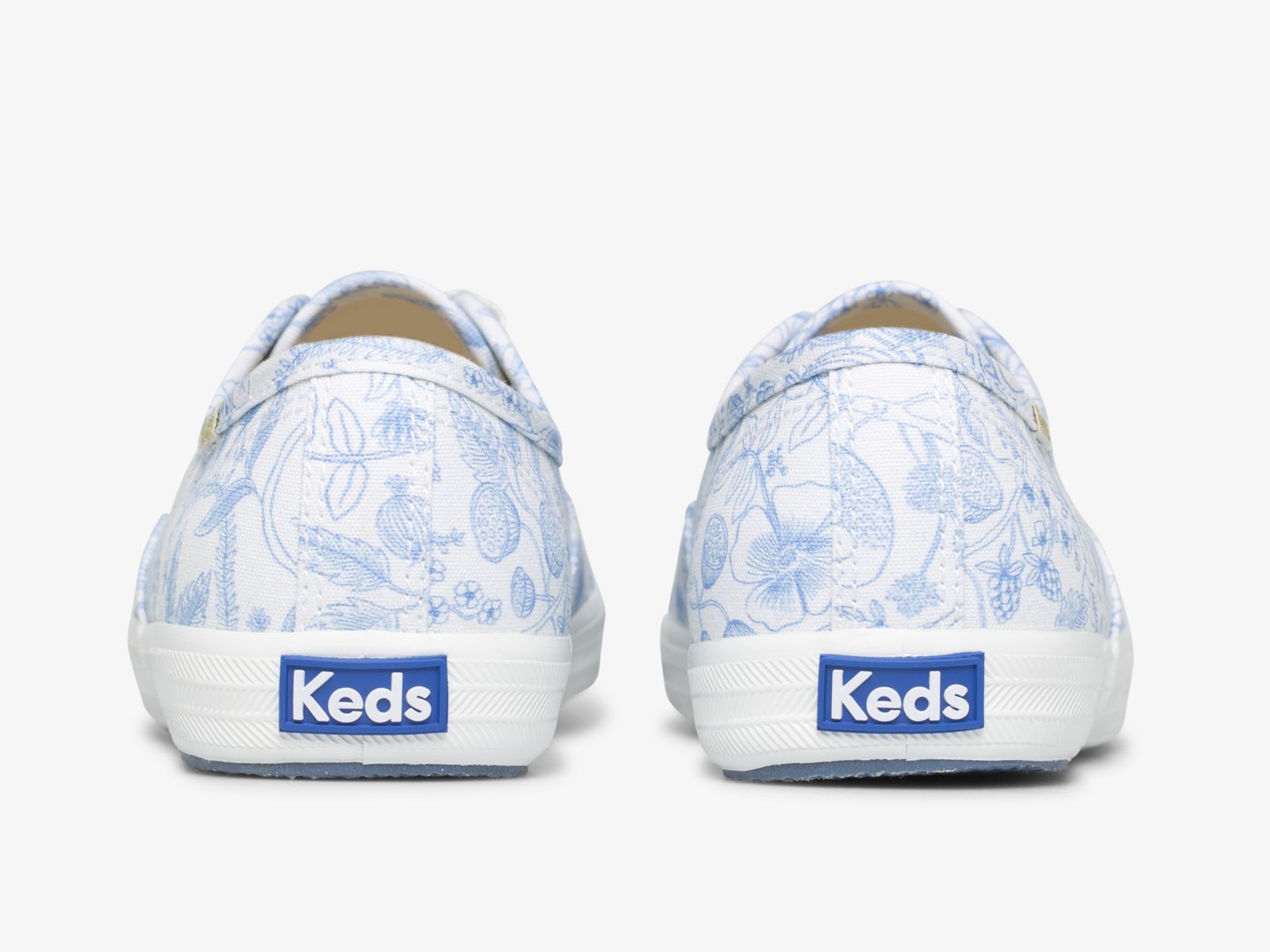 Keds Rifle Paper Co Champion Aviary Vita Blå | 9153UOSLC