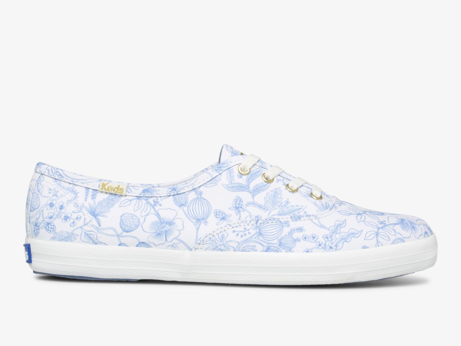 Keds Rifle Paper Co Champion Aviary Vita Blå | 9153UOSLC