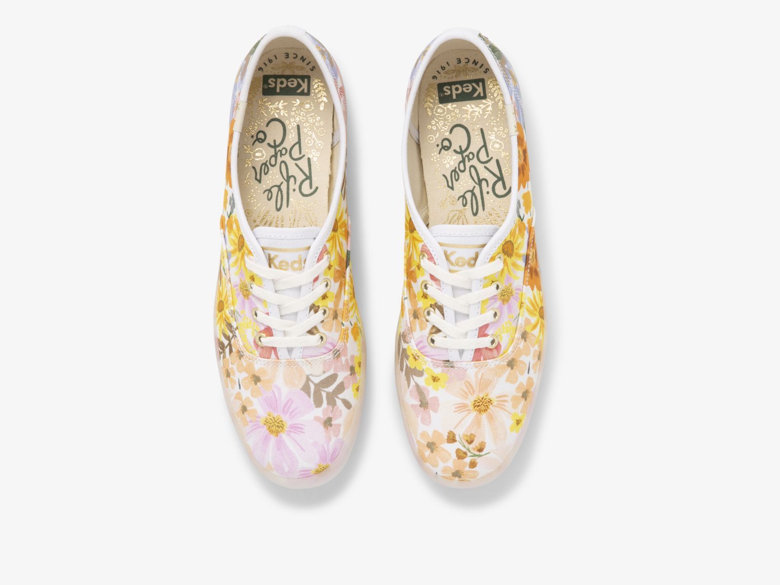 Keds Rifle Paper Co Champion Marguerite Rosa Gula Olika Färger | 5206DSMUX