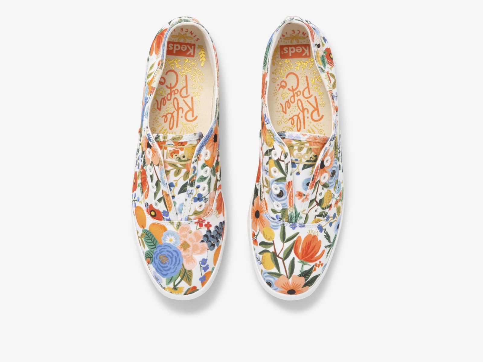 Keds Rifle Paper Co Chillax Citrus Garden Party Vita Olika Färger | 2537WBXYL