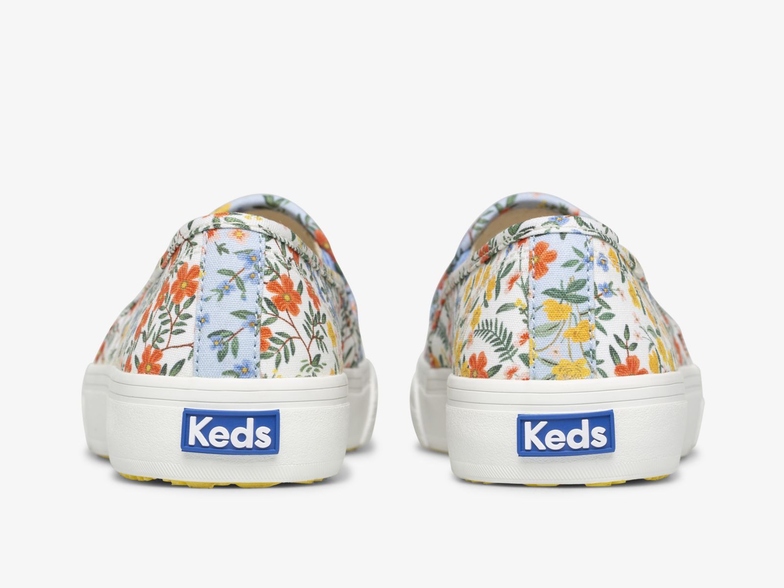 Keds Rifle Paper Co Double Decker Wildwood Blå Vita | 9457SRQOJ