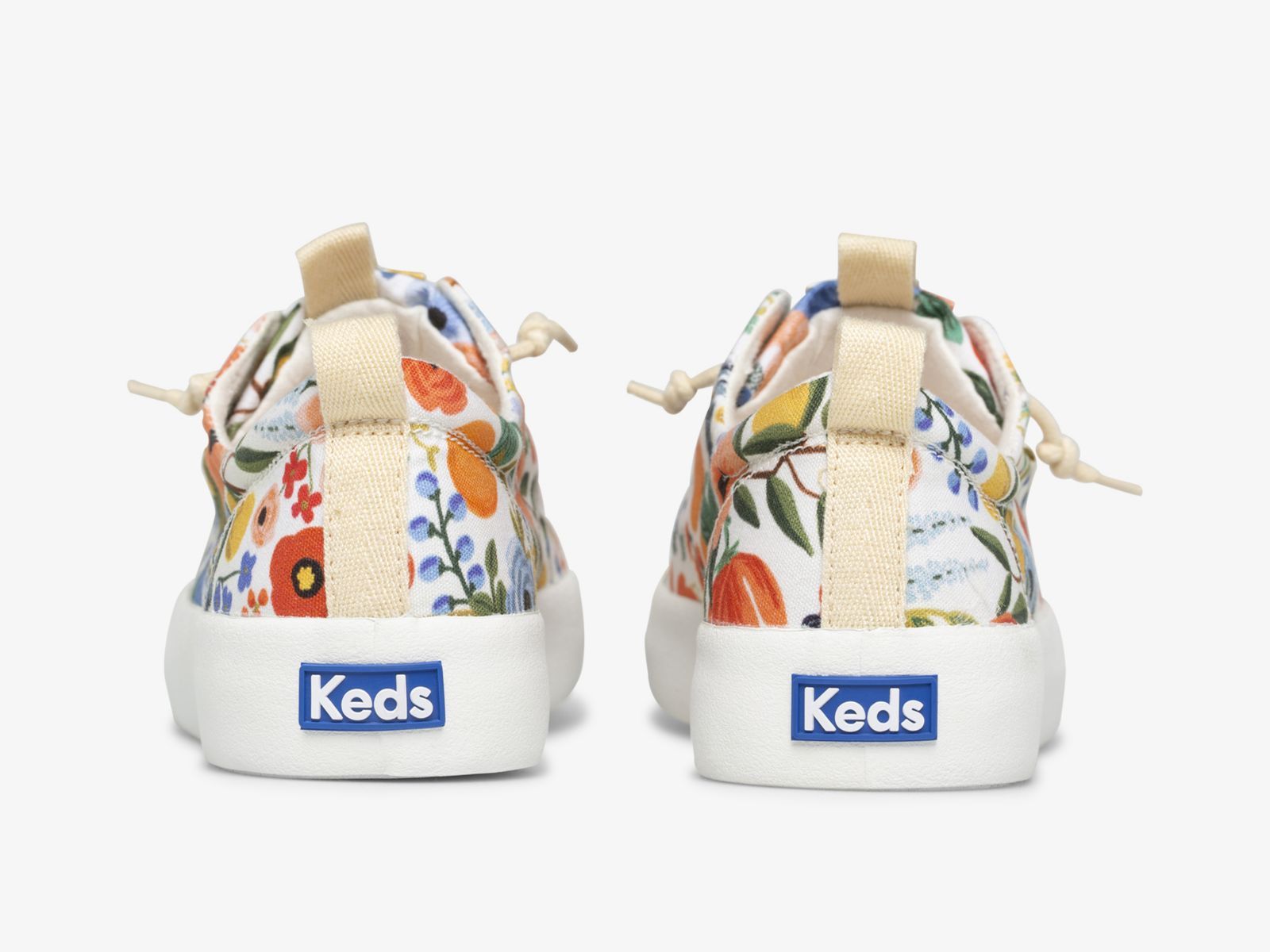 Keds Rifle Paper Co Kickback Citrus Garden Party Vita Olika Färger | 3609CVNHD