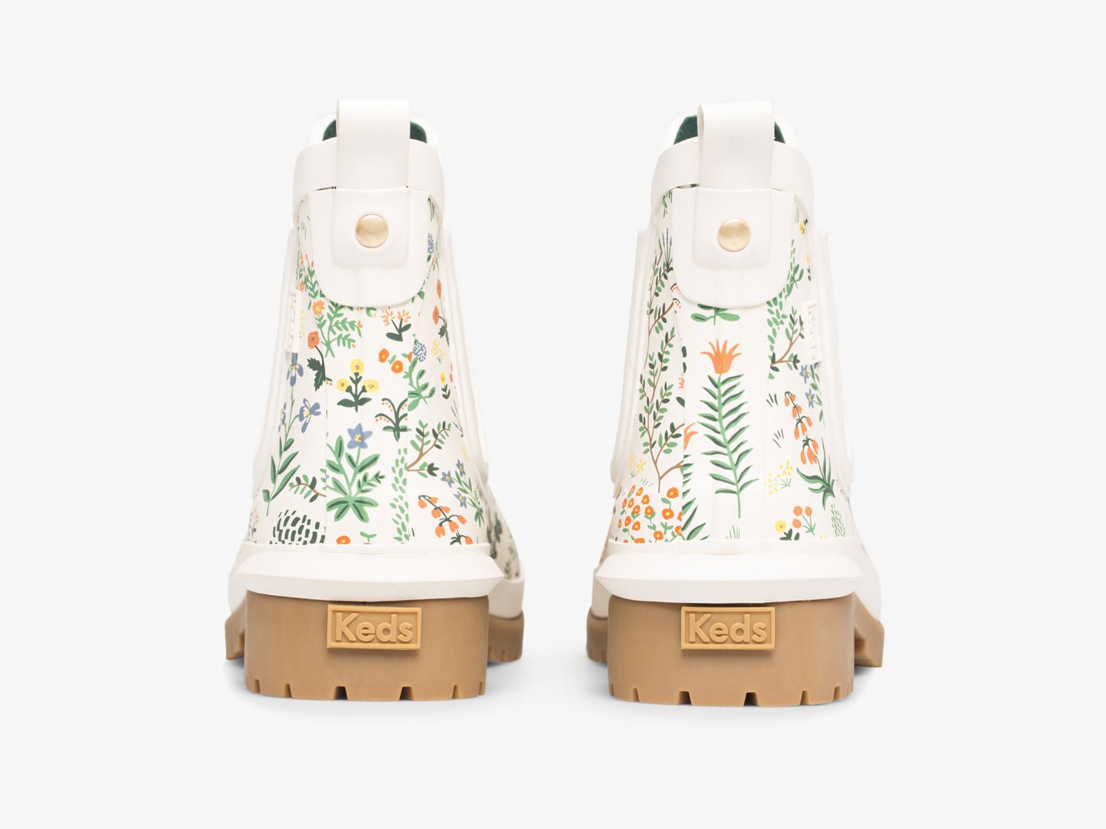 Keds Rifle Paper Co Rowan Rain Boot Menagerie Vita Gröna | 6715AEBDQ