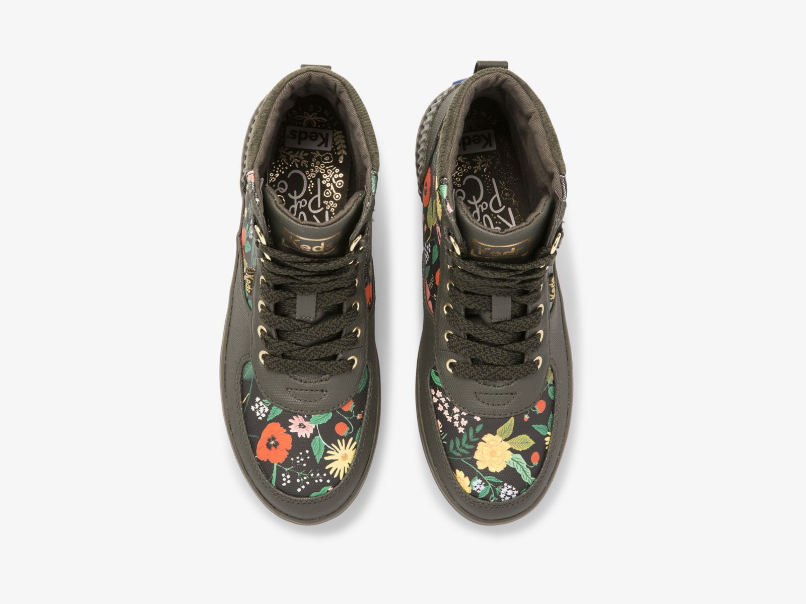 Keds Rifle Paper Co Scout Boot Vatten-resistant Botanical Canvas W/ Thinsulate Olivgröna | 5471QHAFI