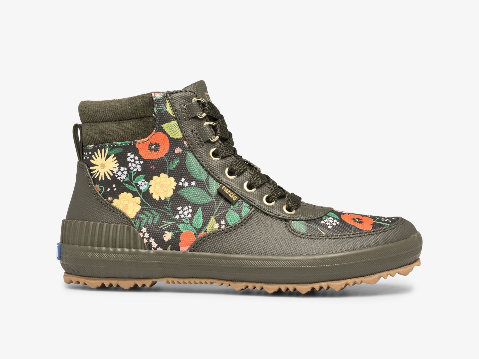 Keds Rifle Paper Co Scout Boot Vatten-resistant Botanical Canvas W/ Thinsulate Olivgröna | 5471QHAFI