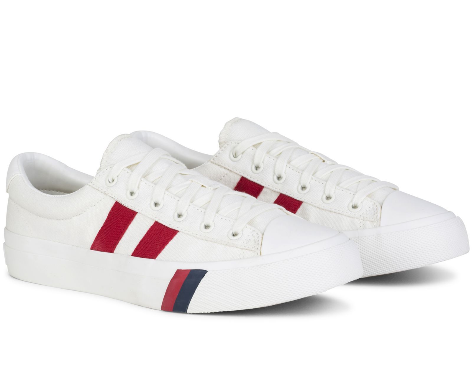 Keds Royal Plus Canvas Vita Röda | 1570ZAEFO