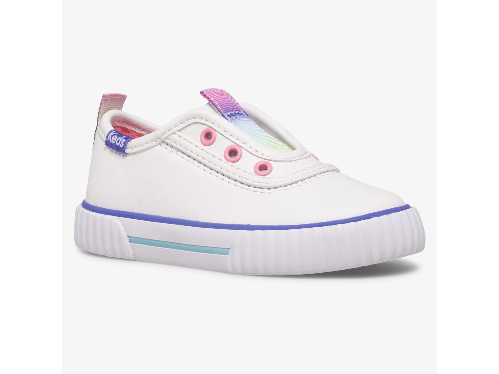 Keds Topkick Slip On Jr Washable Läder Vita | 0539ECRPF