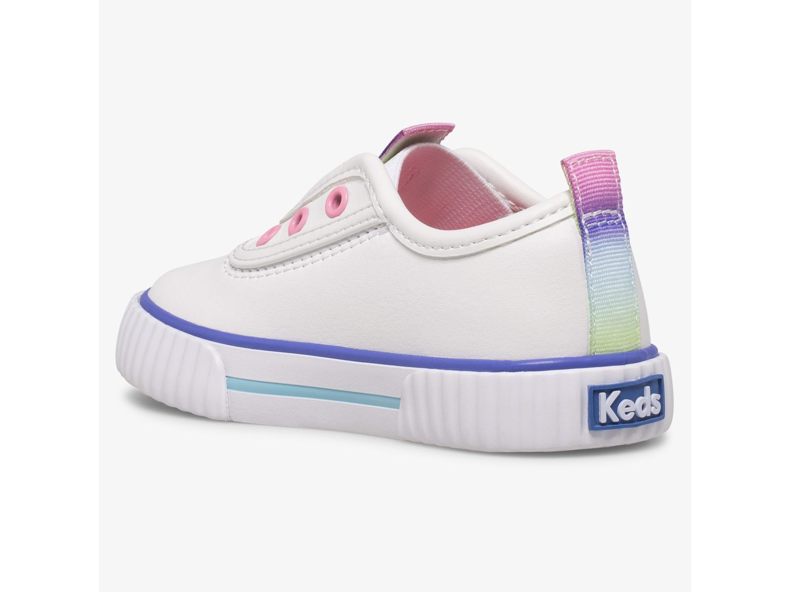 Keds Topkick Slip On Jr Washable Läder Vita | 0539ECRPF