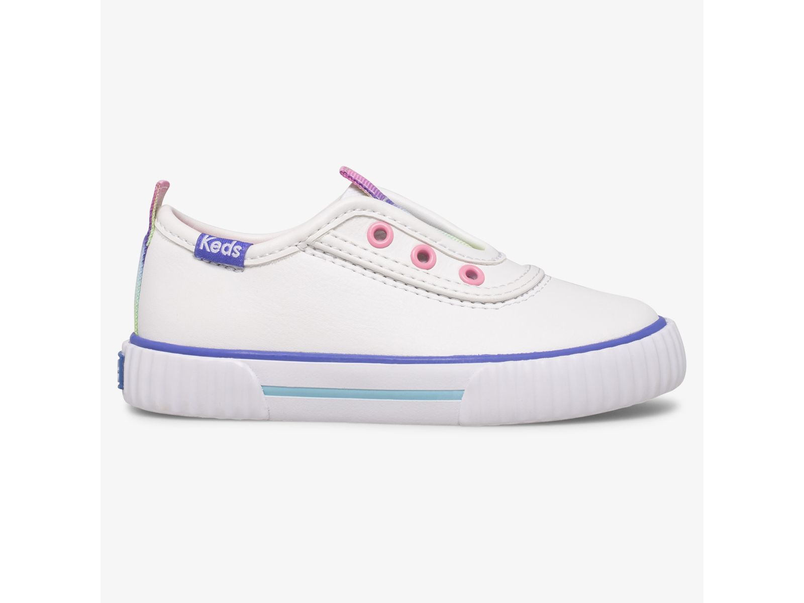 Keds Topkick Slip On Jr Washable Läder Vita | 0539ECRPF