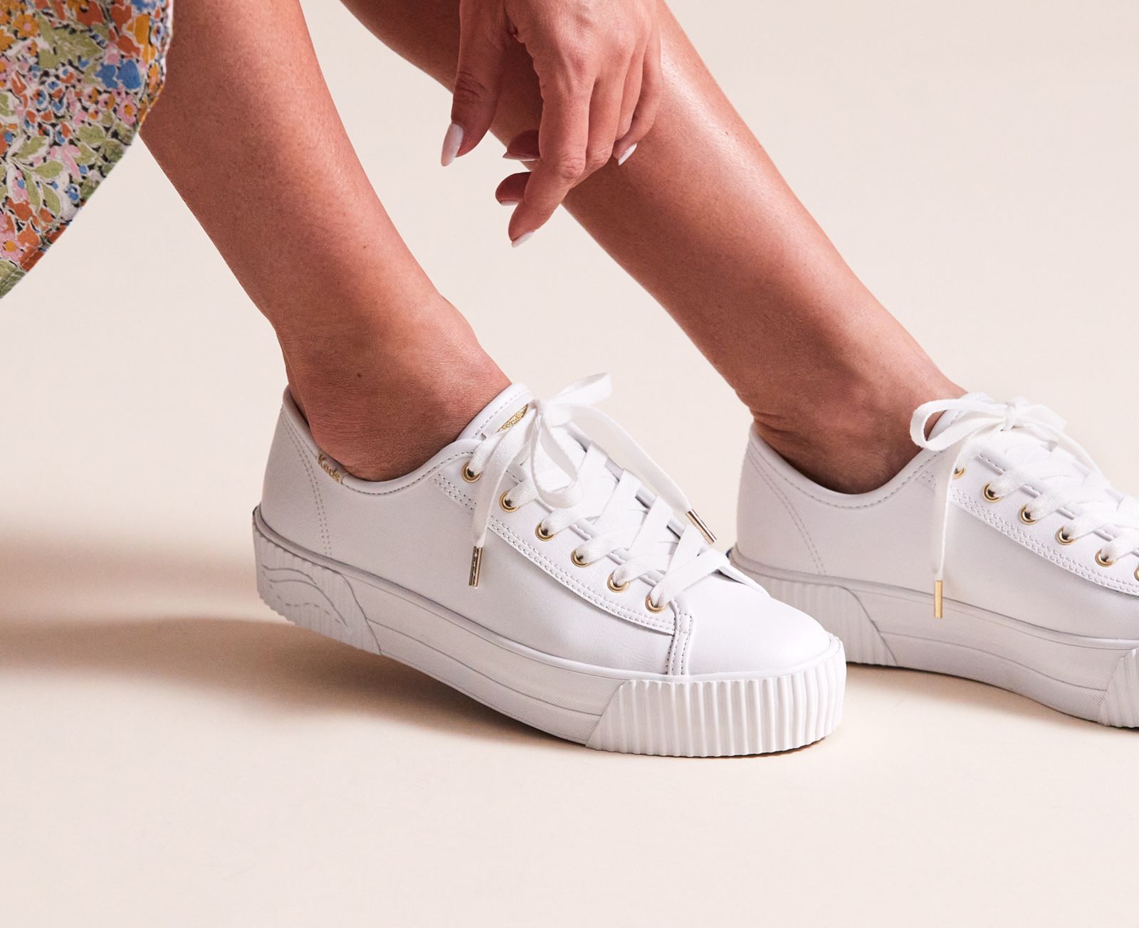 Keds Triple Kick Amp Läder Vita | 2530GZXRE