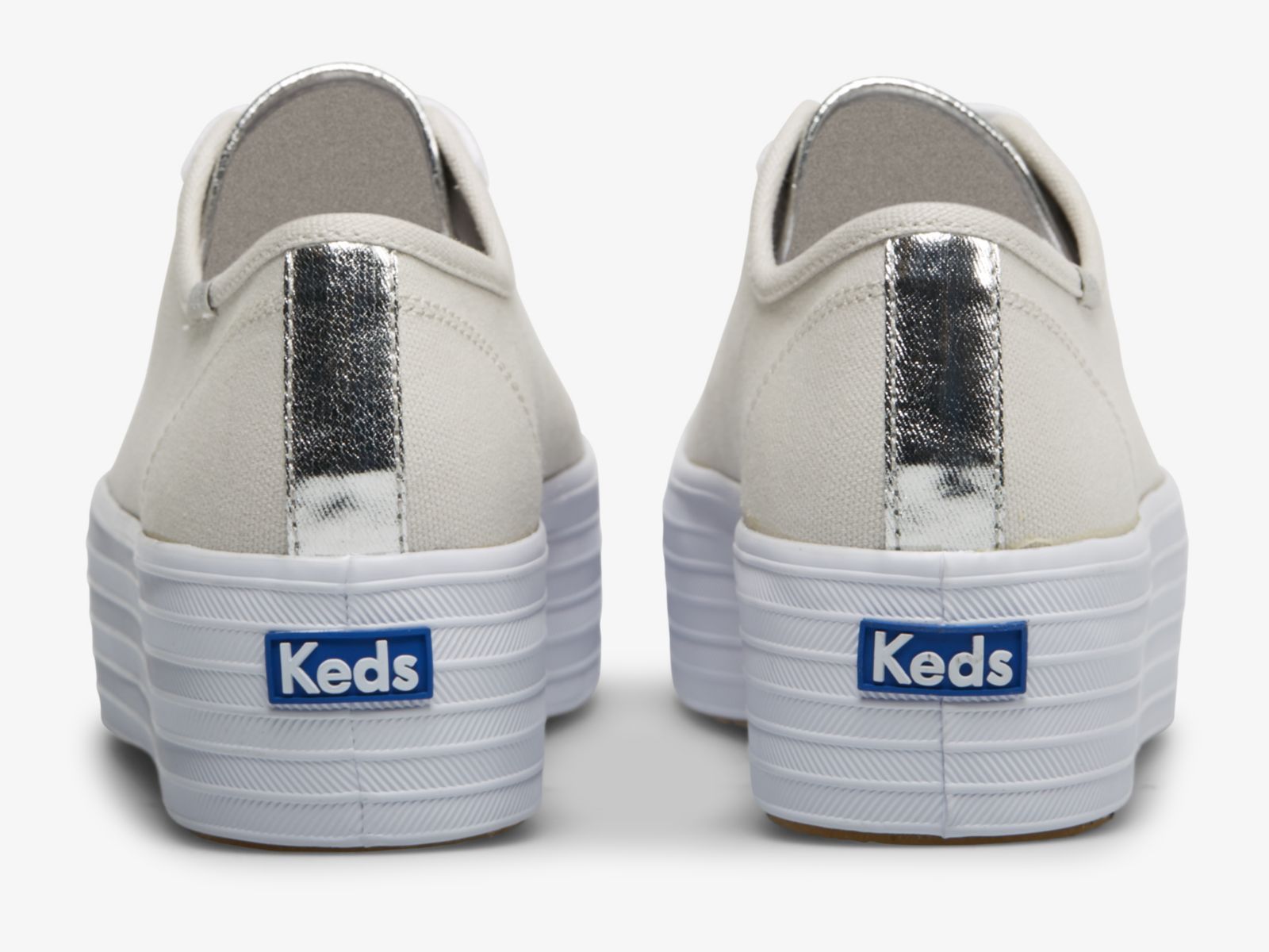 Keds Triple Up Canvas Grå Silver | 3814NVMPQ