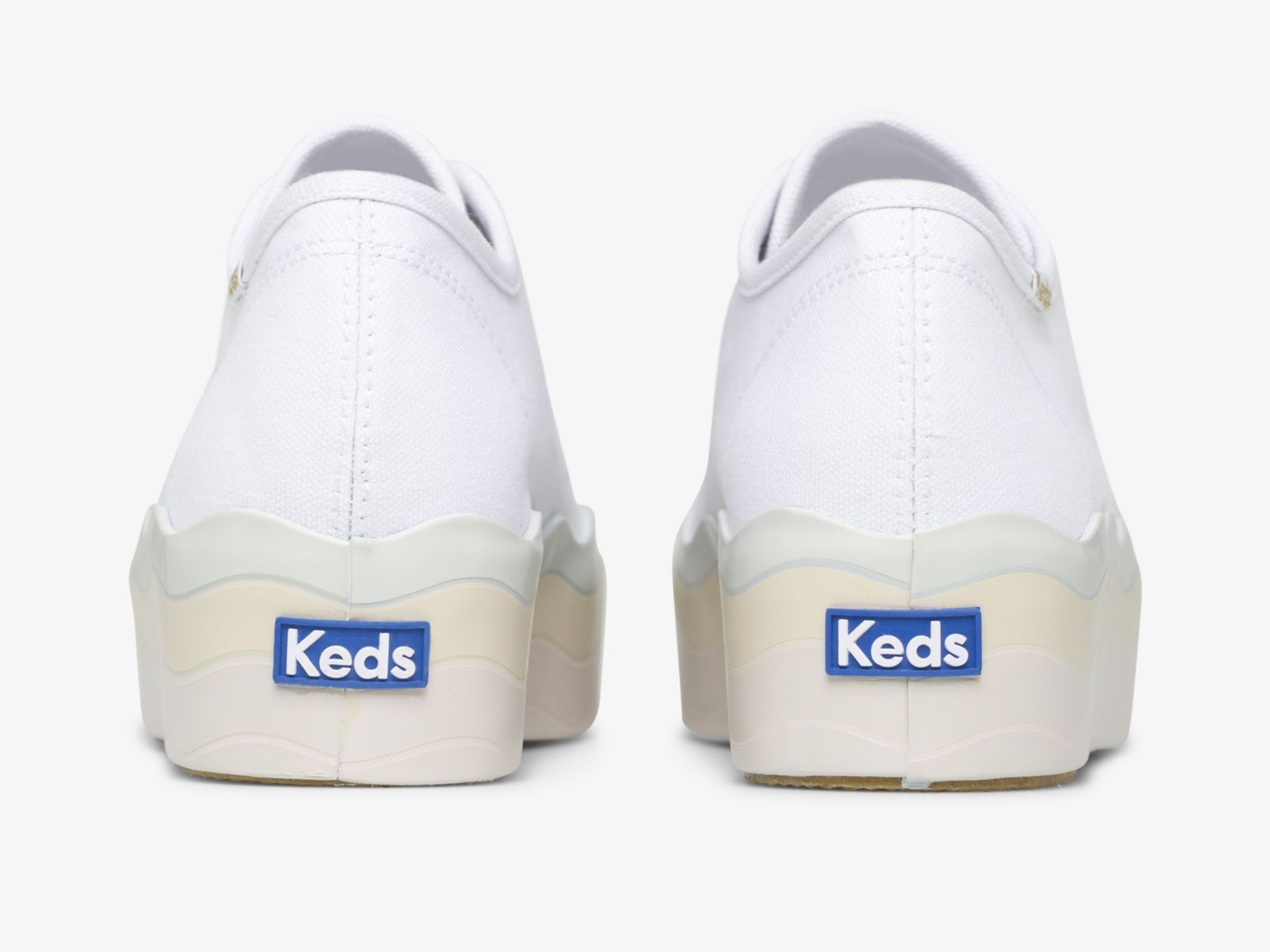 Keds Triple Up Canvas Wave Foxing Vita Olika Färger | 9483MCNFS