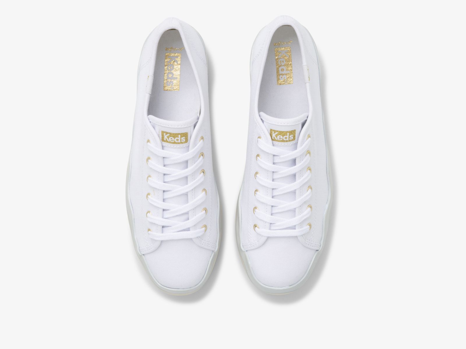 Keds Triple Up Canvas Wave Foxing Vita Olika Färger | 9483MCNFS